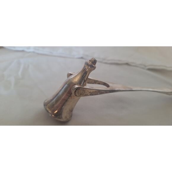 Vintage Silverplate Tilting Candle Snuffer 8.8" Pineapple Handle- As Found - Picture 2 of 7